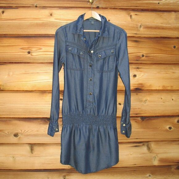 Ted Baker London Blue Chambray Shirt Dress - Picture 1 of 8